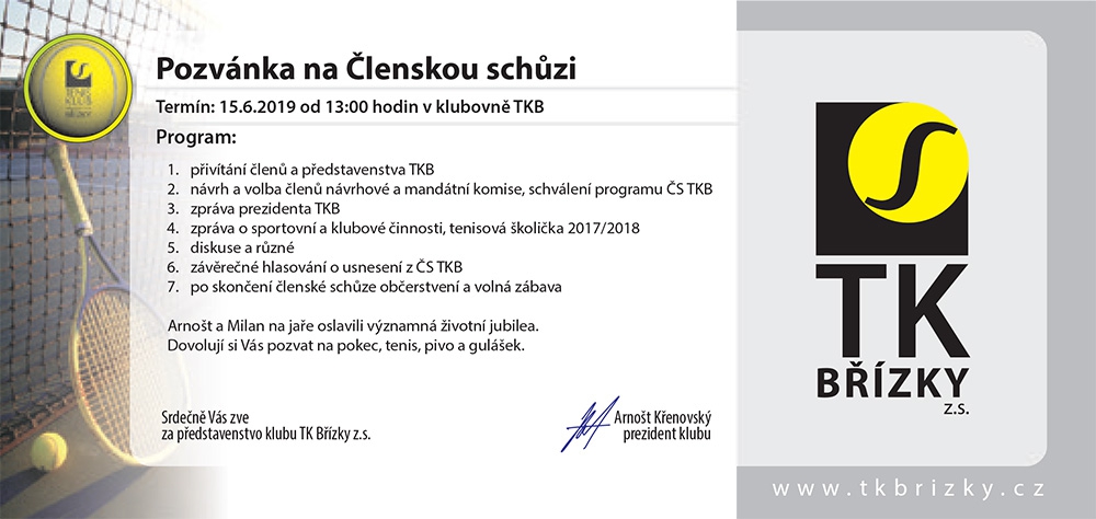 Členská schůze 2019